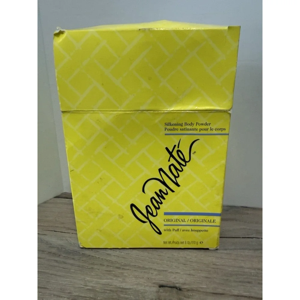Vintage Jean Nate Silkening Body Powder Original w/Puff 6oz New By Revlon Sealed